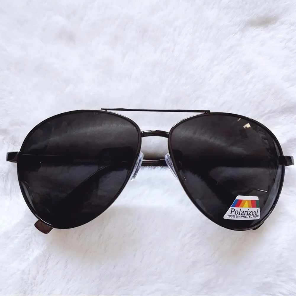 Ian Black Aviator Stylish Polarized Sunglasses